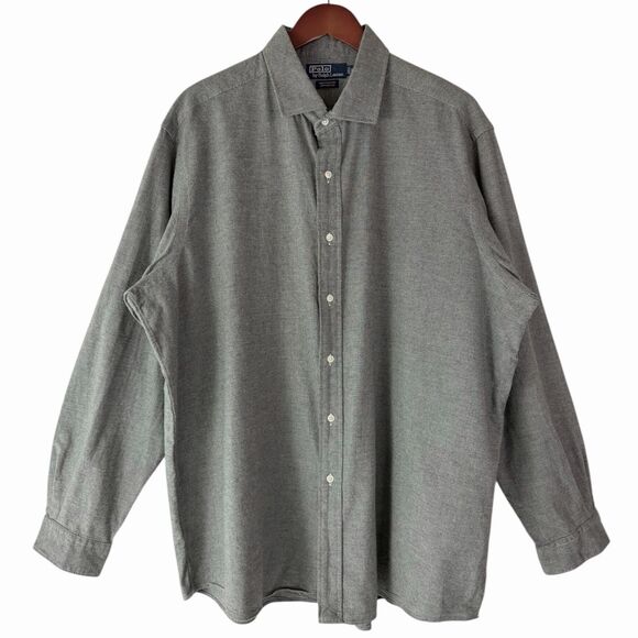 Polo by Ralph Lauren Other - Vtg Polo Ralph Lauren Westerton Mens XXL Gray Birdseye Cotton Button Down Shirt
